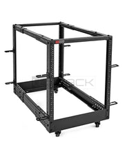 WP ROS-156X-B Bastidor Abierto de Suelo 15U - Estructura de Acero Macizo - Fondo Ajustable hasta 1023mm - Ancho 600mm - 600x1023x800mm - Color Negro