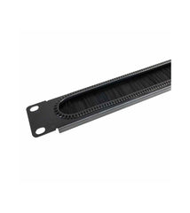 WP Guia 1U Cableado con Cepillo - 490x15x55mm - Color Negro