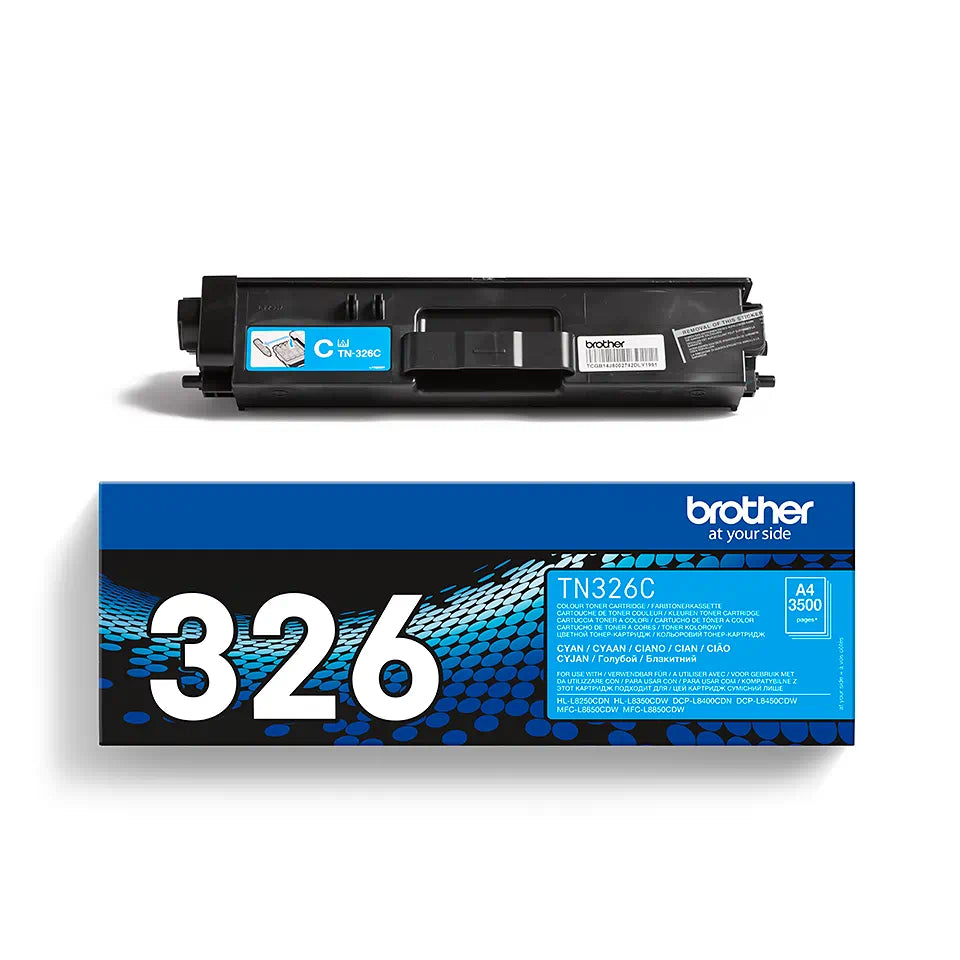Brother TN326 Cyan Cartucho de Toner Original - TN326C - Loja do Tinteiro