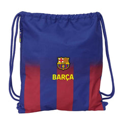 Safta F.C.Barcelona Saco Mochila de Tiras - Bolsillo Lateral con Cremallera - 35x40x1cm - Color Rojo y Azul
