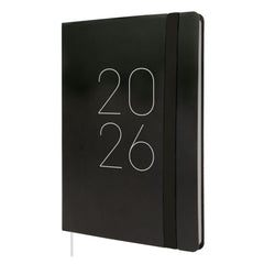 Finocam Flexi Lisa Agenda en Catalan - Anual 2026 - Tapa Blanda - Formato FA5 - 151x13x214mm - Semana Vista en Vertical - Color Negro
