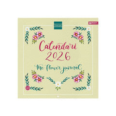 Finocam Calendario de Pared en Catalan - Anual 2026 - Imagenes Variadas - 300x300mm - Espacio para Escribir - Tematica de Flores