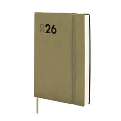 Finocam Dynamic Mara Agenda Profesional en Catalan - Anual 2026 - Tapa Blanda - Cierre con Goma Elastica - Formato Y4 - 124x22x174mm - 1 Dia por Pagina - Color Verde