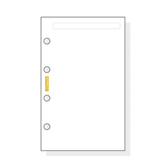 Finocam C142 Notas de Recambio para Agendas Classic - Liso - Formato 601 - 56x89x5mm - Color Blanco