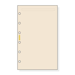 Finocam C343 Notas de Recambio para Agendas Classic - Liso - Formato 603 - 79x127x5mm - Color Crema