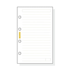 Finocam C141 Recambio para Agendas Classic - Lineas Guia - Formato 601 - 56x89x5mm - Color Blanco