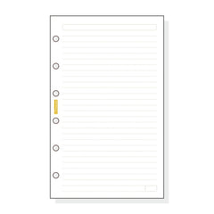 Finocam C341 Recambio para Agendas Classic - Lineas Guia - Formato 603 - 79x127x5mm - Color Blanco