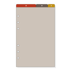 Finocam R562 Separadores Superiores para Agendas Open - 3 Solapas - Formato 500 - 117x2x194mm - PVC - Color Marron