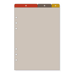 Finocam R1062 Separadores Superiores para Agendas Open - 3 Solapas - Formato 1000 - 155x2x225mm - PVC - Color Marron