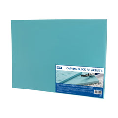 Milan Carving Block Plancha de Grabado - Vinilo Flexible - Formato XL - 30x22x0.6cm - Color Azul