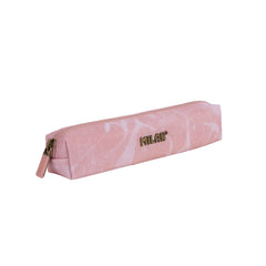 Milan Lava Mini Estuche Portatodo - Redondo - Cierre de Cremallera - 20.5x4.5x5cm - Color Rosa
