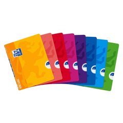Oxford School Classic Openflex Libreta Grapada A5+ 48 Hojas Pautado 3.5 con Margen - Tapa de Plastico Translucido - Ideal para Estudiantes - Colores Surtidos