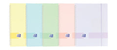 Oxford Live & Go A4 Carpeta de Fundas - Tapa de Plastico Opaco - Espiral 40 Fundas - Color Pastel