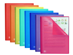 Oxford Urban A4 Carpeta de 60 Fundas Soldadas - Tapa de Plastico Translucido - Colores Surtidos