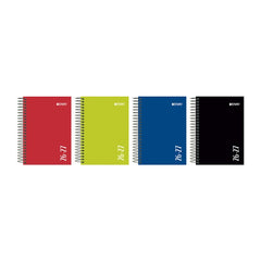 Enri Agenda Escolar con Espiral - Castellano - Tapa Extradura - Formato Octavo - Dia Pagina - Acabado Brillante - Colores Surtidos