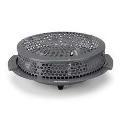 Orbegozo BR 92 Brasero Electrico - Potencia 900W - Rejilla de Seguridad - Asas de Tacto Frio - 2 Niveles de Calor - 40x15x39cm - Color gris oscuro