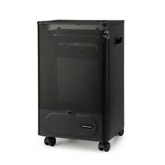 Orbegozo HBF 50 Estufa a Gas Compacta de Llama Azul - Potencia Calorifica de 2000W - Triple Sistema de Seguridad - Clase Energetica B - Ruedas y Asas de Transporte - Gas Butano/Propano - 35x60x32cm - Color negro