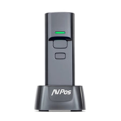 AVPos BT03 Lector de Codigos Portatil - Códigos 1D, 2D y QR - USB, Wireless 2.4 y Bluetooth - 1100mAh - Base Incluida - Color Negro