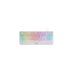 Mars Gaming MK124 Teclado Completo Hibrido H-Mech - Almohadilla Integrada - Disposicion Portuguesa QWERTY PT - Iluminacion FRGB - 450x181x36mm - Color Blanco