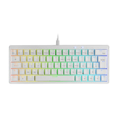 Mars Gaming MKMINIPRO Teclado Compacto Hibrido H-Mech - Switch SKN Azul - Disposicion QWERTY ES - Iluminacion RGB Chroma - 300x114x42mm - Color Blanco