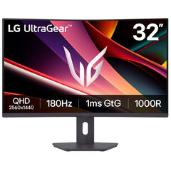 Moniteur LG UltraGear 31,5" Curvo 1000R VA QHD FreeSync 180 Hz - Réponse 1 ms - 16:9 - HDMI, DisplayPort - VESA 100x100 mm