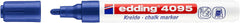 Edding 4095 Rotulador de Tiza Liquida - Punta Redonda - Trazo entre 2 y 3mm - Olor Neutro - Color Azul