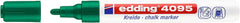 Edding 4095 Rotulador de Tiza Liquida - Punta Redonda - Trazo entre 2 y 3mm - Olor Neutro - Color Verde