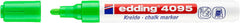 Edding 4095 Rotulador de Tiza Liquida - Punta Redonda - Trazo entre 2 y 3mm - Olor Neutro - Color Verde Claro