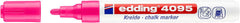 Edding 4095 Rotulador de Tiza Liquida - Punta Redonda - Trazo entre 2 y 3mm - Olor Neutro - Color Rosa Neon