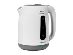 Cecotec Thermosense 170 Hervidor de Agua Electrico - Potencia de 2200W - Capacidad 1.7L - Libre de BPA - Base Giratoria 360º - Filtro Desmontable - Sistema de Seguridad - Asa Ergonomica - Color Blanco