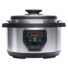Cecotech Ovall Olla GM Programable - 1000W - Capacidad 8L - Programable 24H - Cocina Inteligente - Tapa Advance Segura - 19 Funciones de Coccion - Control por Voz - 37x44x29cm - Color Negro
