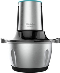 Cecotec ChopBeat 1500 TitanBlack Steel Picadora Electrica - 600W - Cuchillas de Titanio - Bol de 1.5L de Acero Inoxidable - 2 Velocidades - Espiralizador con 4 Accesorios - Libre de BPA - Facil Limpieza