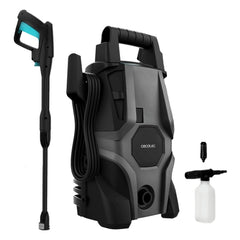 Cecotec HydroBoost 1400 Essential Hidrolimpiadora - 1400W - Presion 105bar - Caudal 426l/h - Botella de Jabon - Bomba de Aluminio - Facil Transporte - Accesorios Surtidos - Color Negro y Azul