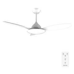 Cecotec EnergySilence 4800 Light White Ventilador de Techo con 3 Aspas y Luz - 35W - Diametro de 48" - 3 Tonos LED - 6 Velocidades - Modo Invierno - Incluye Kit de Montaje - Color Blanco
