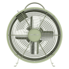 Cecotec EnergySilence 400 RetroDesk Ventilador de Sobremesa con 4 Aspas - 25W - Diametro de 20cm - 2 Velocidades - Uso Sencillo e Intuitivo - Base Segura y Estable - Color Menta
