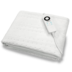 Cecotec HeatConfort ThermalUnder Single Manta Electrica - 100W - 6 Niveles de Temperatura - Apagado Automatico - Control LED de Facil Manejo - Lavable a Maquina - 150x180cm - Color Blanco