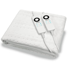 Cecotec HeatConfort ThermalUnder Double Manta Electrica - 200W - 6 Niveles de Temperatura - Apagado Automatico - Control LED - Lavable a Maquina - Cable Extralargo - 160x140cm - Color Blanco