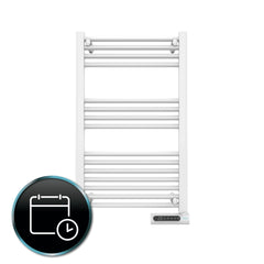 Cecotec ReadyWarm 9100 Toallero Electrico - Potencia de 500W - Pantalla LED - Control Tactil - Programador Semanal - 3 Modos de Uso - Temperatura Ajustable - Proteccion IP24 - 50x6x87cm - Color Blanco