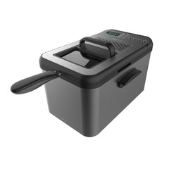Cecotec Cleanfry Luxury 4000 Freidora Electrica - 3270W - Capacidad 4.2L - Pantalla Digital - 5 Programas Preconfigurados - Filtro Incluido - Tapa con Ventana - Temperatura hasta 190°C - Color Gris