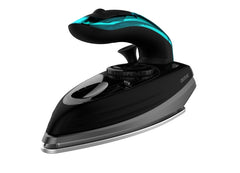 Cecotec Fast and Furious 4000 Travel Plancha de Ropa de Viaje - 1200W - Vapor Continuo 20g/min - Golpe de Vapor 65g/min - Suela Ceramica - Bolsa de Viaje - Ajuste de Temperatura - Color Negro y Azul