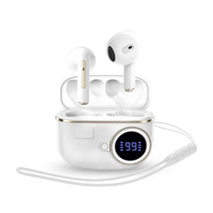 Energy Sistem ChargeView TWS Auriculares - Bluetooth 5.4 - Tecnologia True Wireless - 20h Autonomia - Display con Estado de Bateria - Color Blanco