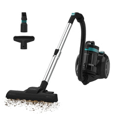 Cecotec Conga Rockstar Cyclonic Plus Aspiradora de Trineo sin Bolsa - 800W - Succion 16kPa - Deposito de 2L - Incluye Accesorios - Ideal para Mascotas - Filtro HEPA - Radio hasta 7m - Color Negro