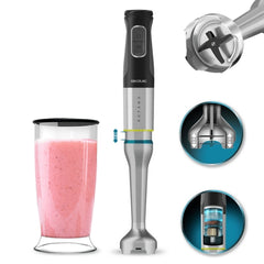 Cecotec Katana 15 Jarg Batidora de Mano - Potencia 1500W - Movimiento Oscilante - Velocidad Ajustable - Cuchillas Recubiertas de Titanio - Modo Turbo - Color Negro y Plateado