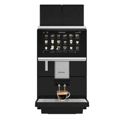 Cecotec Cremmaet Lounge Cafetera Espresso Automatica - Potencia 2900W - Capacidad 1400g de Cafe - Pantalla Tactil - 2 Depositos de 1.8L - Molinillo de Ceramica - Temperatura Regulable - Color Negro