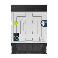 Cecotec Bolero Aguazero 6620 Full-BI Lavavajillas Integrable de 60cm - 15 Servicios - Modo Turbo - 8 Programas - Motor Inverter - Inicio Programable - Color Negro