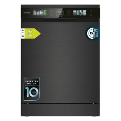 Cecotec Bolero Aguazero 6620 Dark Lavavajillas de 60cm - 15 Servicios - Modo Turbo - Pantalla XXL - 8 Programas - Motor Inverter - Inicio Programable - Color Gris Oscuro