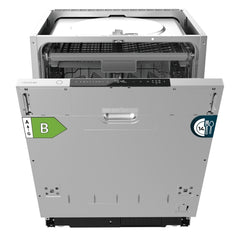 Cecotec Bolero Aguazero 8001 Full BI B Lavavajillas Integrable - 14 Cubiertos - Temperatura Regulable - 8 Programas - Motor Inverter - Bandeja para Cubiertos - Color Acero
