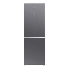 Cecotec Bolero CoolMarket Combi 322 Glass Grey D Frigorifico Combi - 322L - Modo Vacaciones - Cajon para Carne y Pesado - Frio Envolvente - Cajon Humedad Regulable - Clase D - 185x60cm - Color Gris
