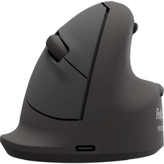 Fellowes Breyta Plus Raton Inalambrico Ergonomico Vertical 2400ppp - Tamaño Grande - Bluetooth®, Dongle USB y Conexion por Cable - Certificado por FIRA - Uso Diestro - Color Negro