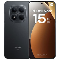 Xiaomi Redmi Note 15 Pro 5G Smartphone Pantalla Amoled 6.83" 120Hz - 12GB -512GB - Camara 200 MP OIS + 32 MP - MediaTek Helio 7400 Ultra - Bateria 6580 mAh con Carga 45W - IP65 - Color Negro